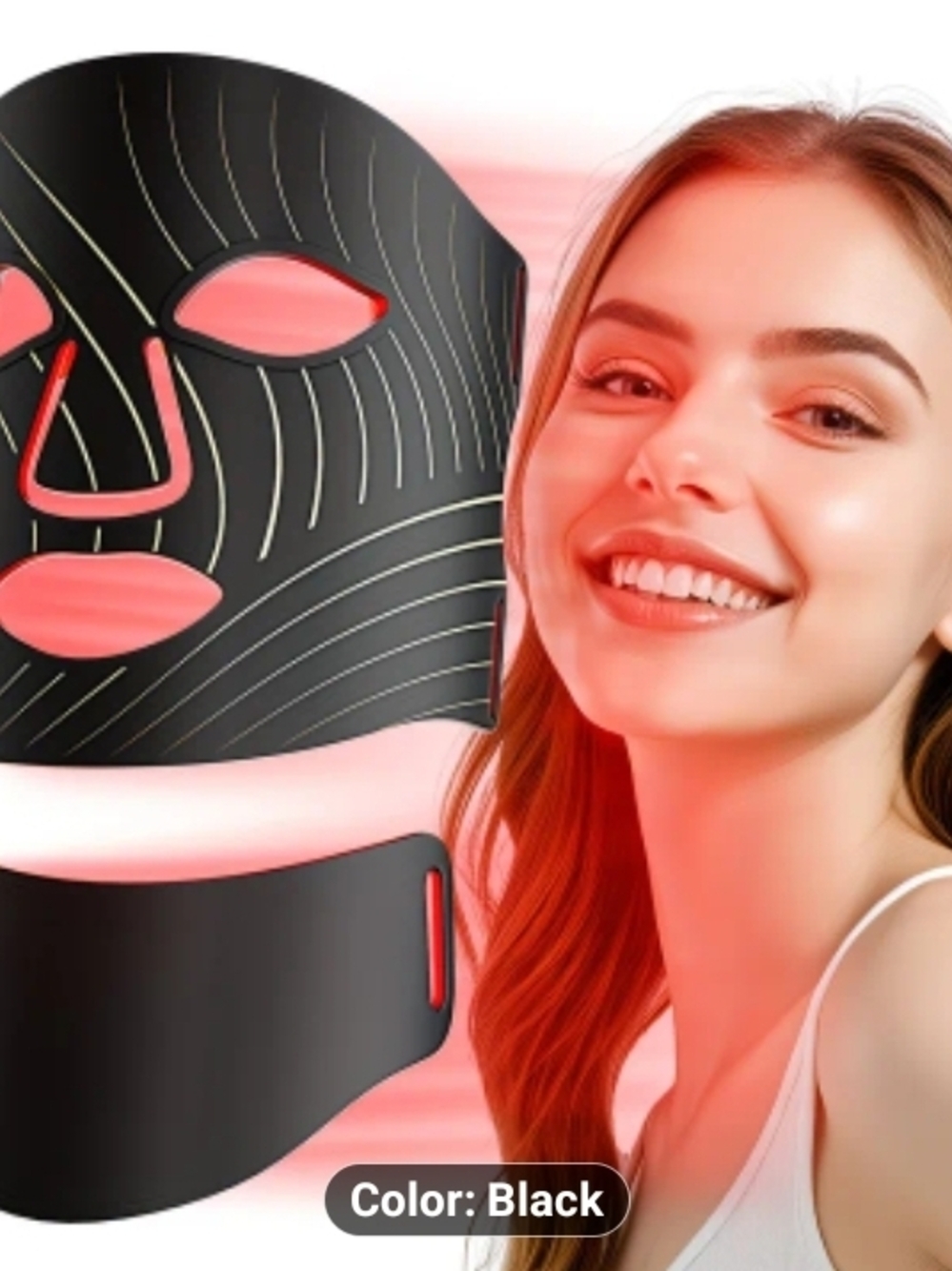 LED Face & Neck Mask-7 Colors- Flexible - Last Chance Price